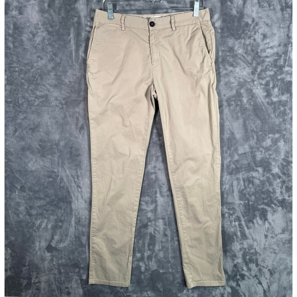 Sunspel Chino Pants Trousers Mens 32x32 (30x32) Beige Stretch Slim Straight